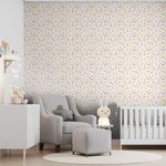 Papel-de-Parede-Vinilico-Mini-Pinceladas-lilas-vermelho-e-mostarda-52x1000