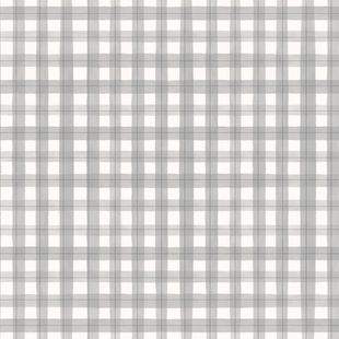 Papel de Parede Vinílico Xadrez picnic pincelada cinza 52x1000