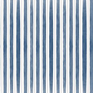 Papel de Parede Vinílico Listra picnic pincelada azul mar 52x1000