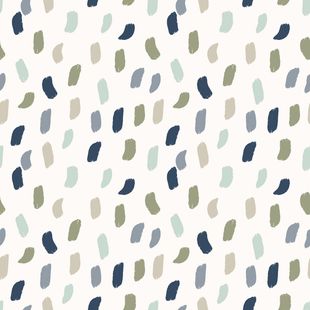 Papel de Parede Vinílico Mini Pinceladas azul, menta e cinza 52x1000